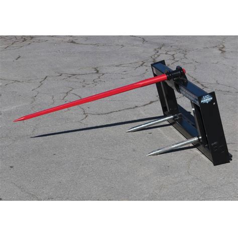 skid steer mounted hay spear|skid steer hay spear attachment.